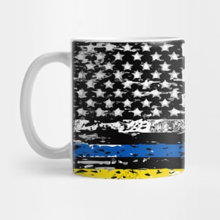 Ukraine American Flag Ukrainian American Gift Mug